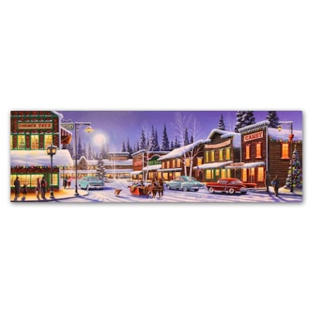 Geno Peoples 'Main Street Christmas' Canvas Art,10x32